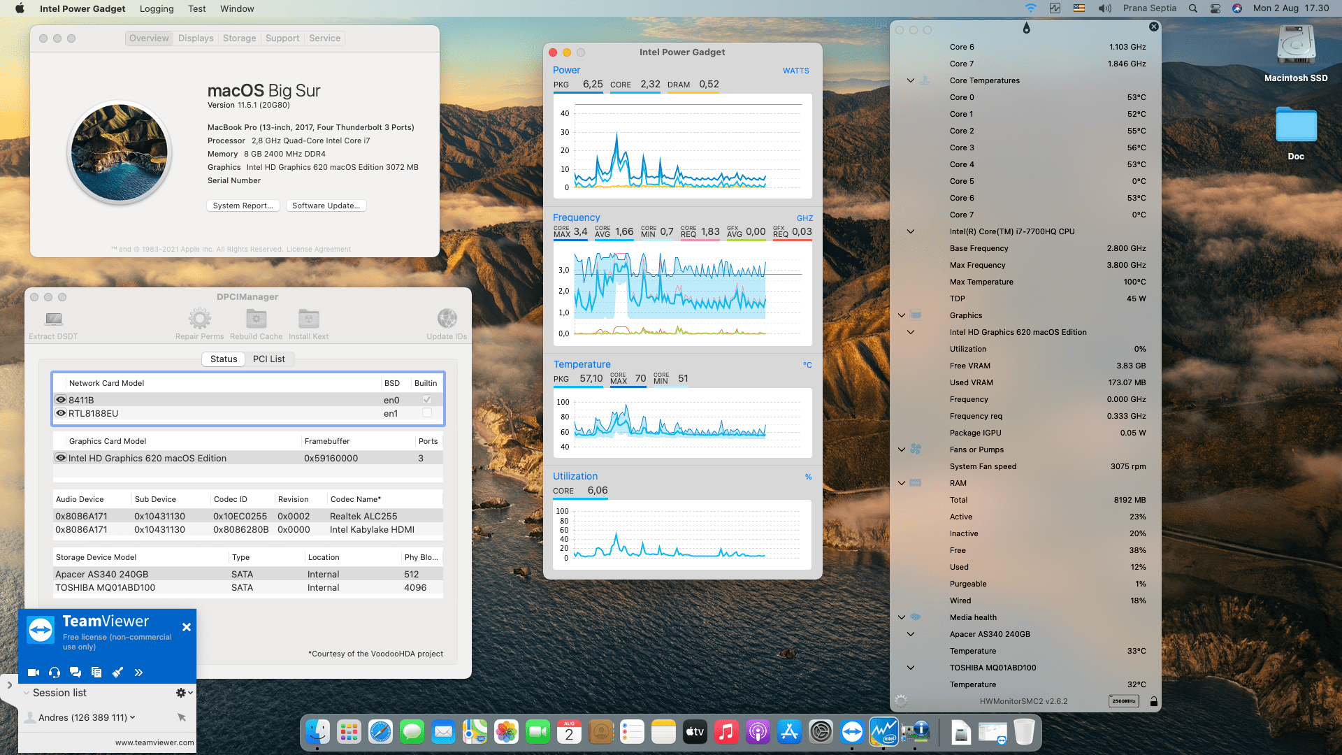 Success Hackintosh macOS Big Sur 11.5 Build 20G80 in Asus X550VX-DM701